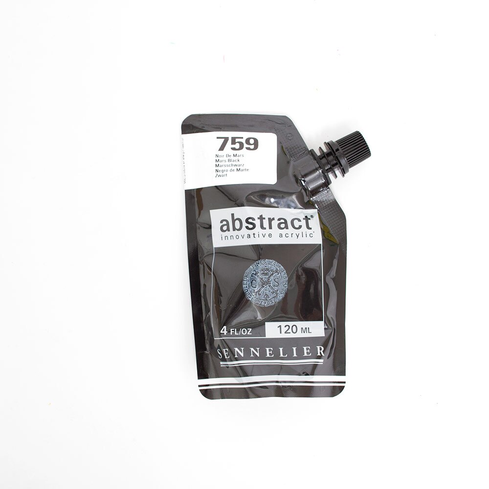 Abstract, Acrylic, Satin Paint, 120ml, Mars Black